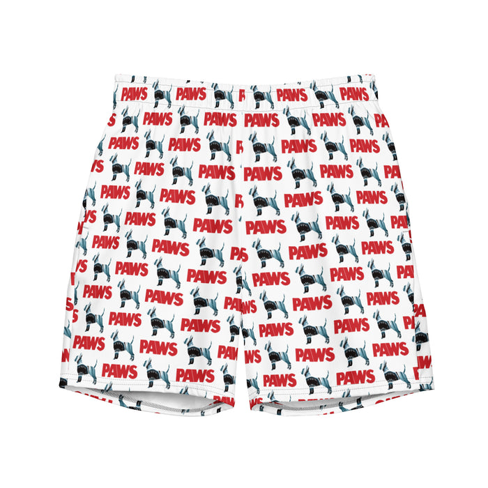 "PAWS" Swim Trunks