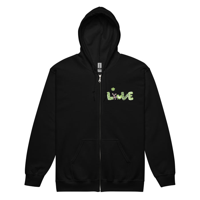 4-Leaf Love Zip Hoodie
